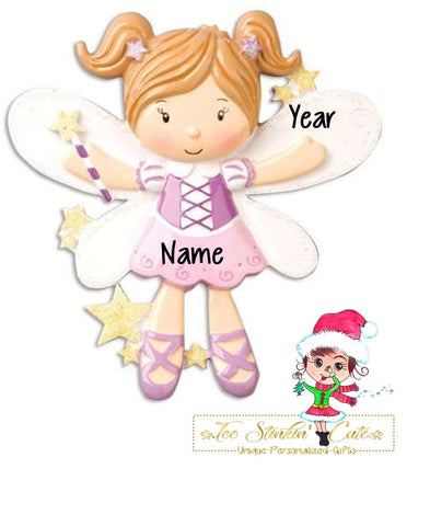 Personalized Christmas Ornament Fairy Princess Girl/ Kids/ Play/ Dress Up + Free Shipping!