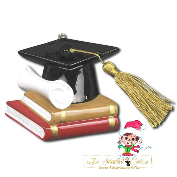Personalized Christmas Ornament Graduate Student Cap College + Free Shipping! /Graduation/ School College Diploma Certificate