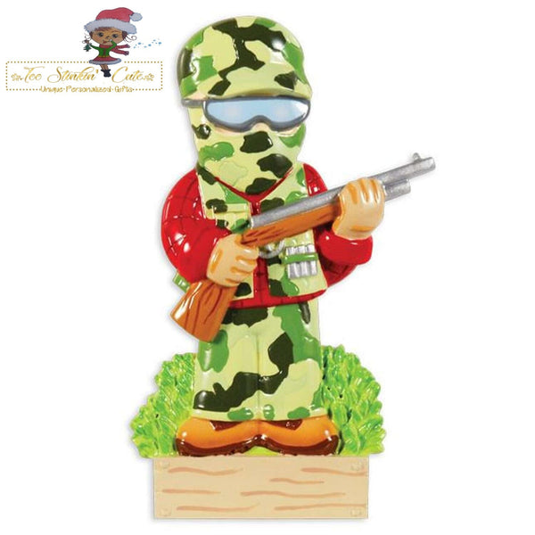 Christmas Ornament Camo Hunter/ Mask/ Kids/ Men- Personalized + Free Shipping!