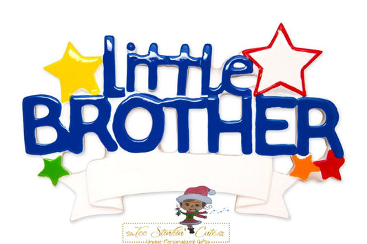 Personalized Christmas Ornament Little Brother/ Boys/Sibling/ New Baby/ Newborn/ Kids+ Free Shipping!