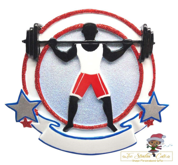 Christmas Ornament Weight Lifter/ Gym/ Workout/ Men/Competition- Personalized + Free Shipping!