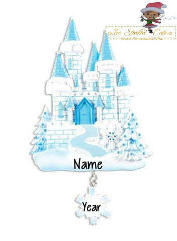 Personalized Christmas Ornament Princess Castle/ Girls/ Dress Up/ Play/ Kids/ Fairy+ Free Shipping!