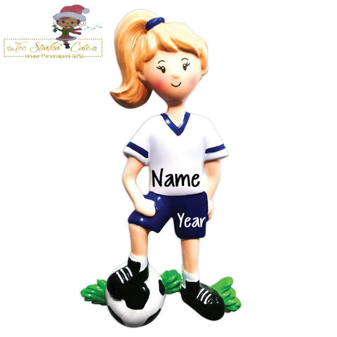 Christmas Ornament Girls Soccer/ Sports/ Athletic- Personalized + Free Shipping!