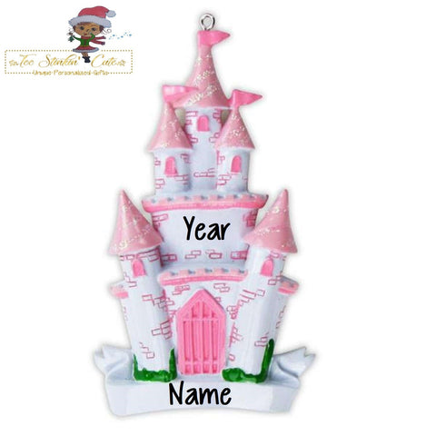 Christmas Ornament Princess Castle/ Girls/ Kids/ Child/ Play Personalized! + Free Shipping!