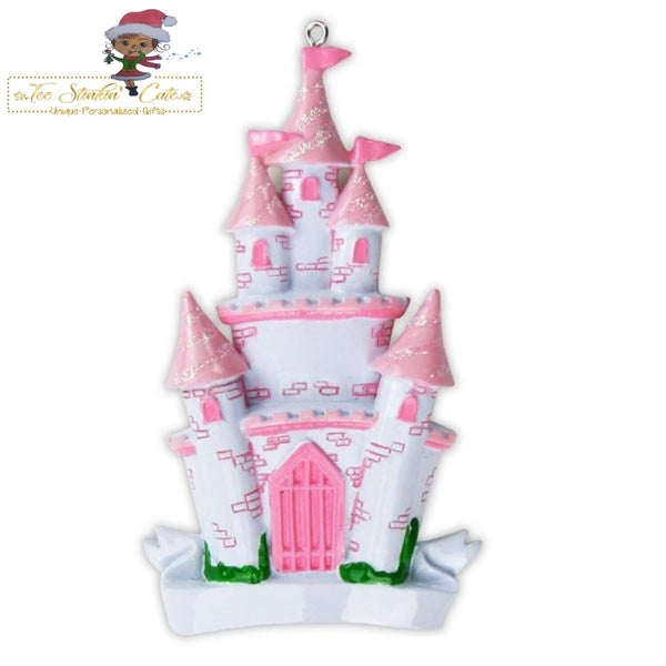 Christmas Ornament Princess Castle/ Girls/ Kids/ Child/ Play Personalized! + Free Shipping!