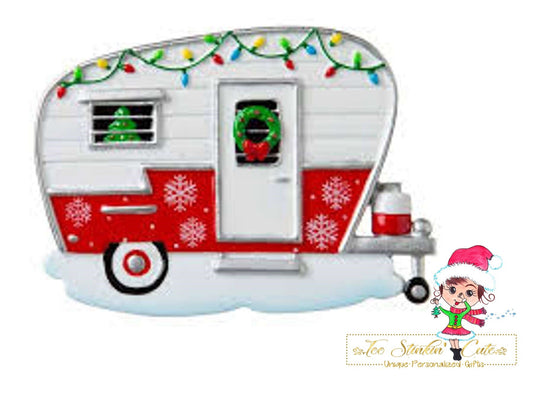 Christmas Ornament RV/ Camper Camping Travel Motorhome Pull Behind Popup - Personalized + Free Shipping!