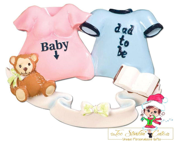 Personalized Christmas Ornament Expecting Pregnant Couple/ Family of 3/ Couple/ Newlywed + Free Shipping!