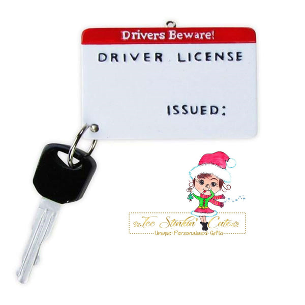 Christmas Ornament Driver's License/ New Driver/ Learners Permit/ High School - Personalized + Free Shipping!