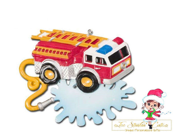 Christmas Ornament Firetruck/ Fire/ Kids/ Boys Girls Children- Personalized + Free Shipping!
