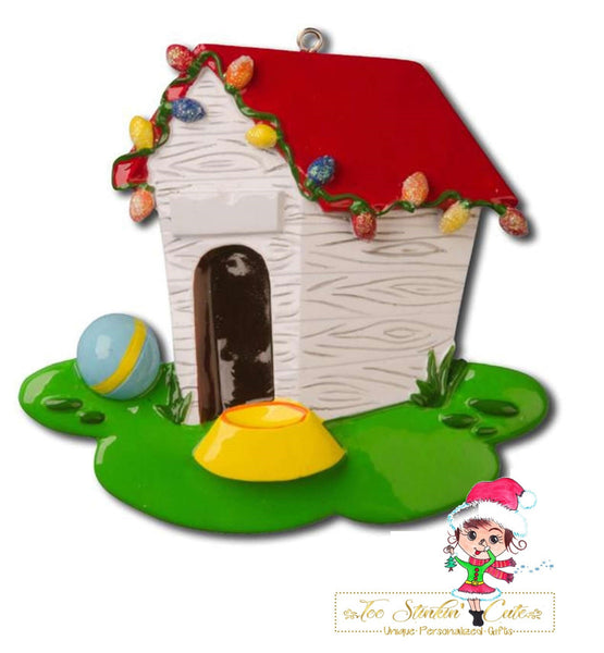 Personalized Christmas Ornament Dog House Pet Family Animal DogHouse + Free Shipping!