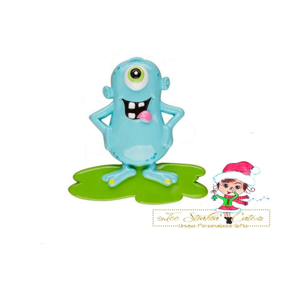 Christmas Ornament Blue Monster/ Children/ Kids/ Boys Girls - Personalized + Free Shipping!