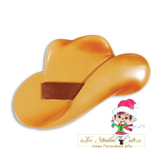 Personalized Christmas Ornament Brown Cowboy Hat + Free Shipping! (Best Friends/ Coworkers/ Employees)
