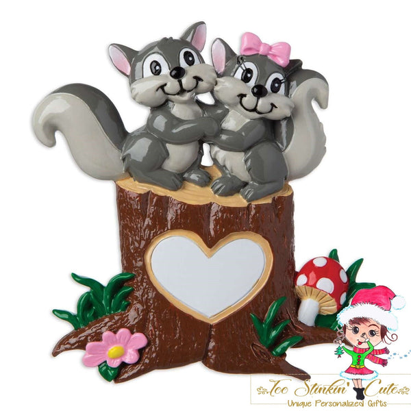 Personalized Christmas Ornament Squirrel Wedding + Free Shipping! (Marriage Wedding Couple Engaged Just Married)