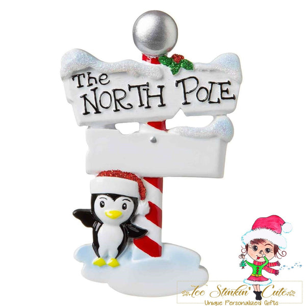 Christmas Ornament North Pole Penguin Single/ Family of 1/ Individual - Personalized + Free Shipping!