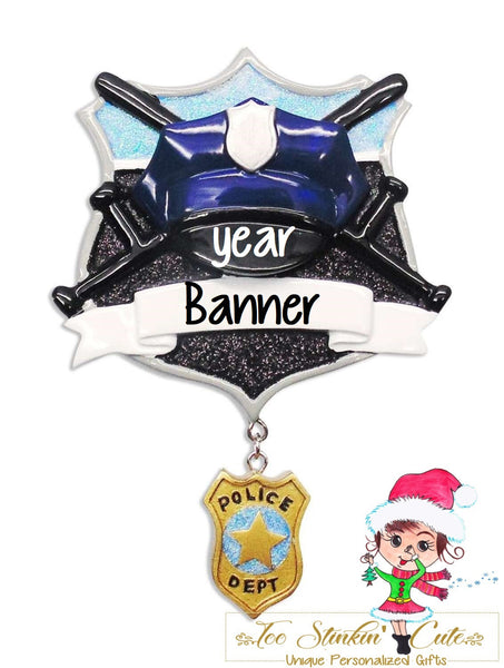 Personalized Christmas Ornament Police + Free Shipping! (Officer, Sheriff, Law Enforcement)