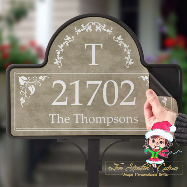 Personalized Custom Magnetic Yard Stake Family Garden Sign Address Number