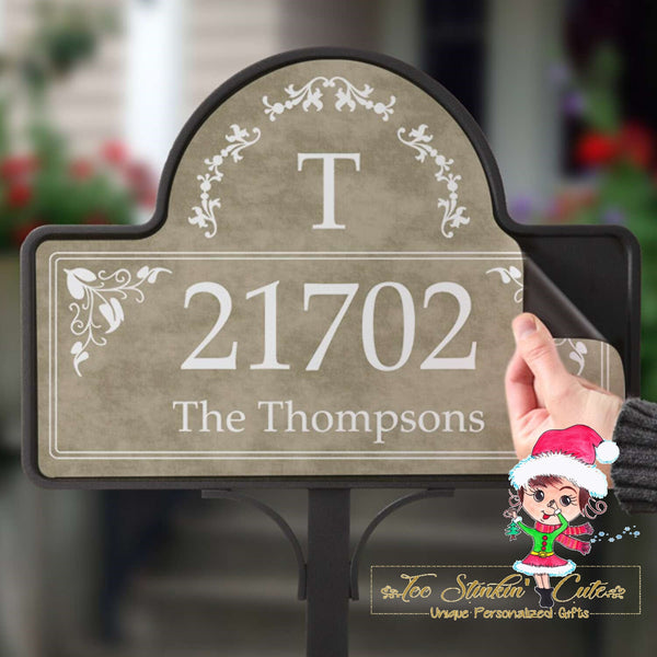 Personalized Custom Magnetic Yard Stake Family Garden Sign Address Number