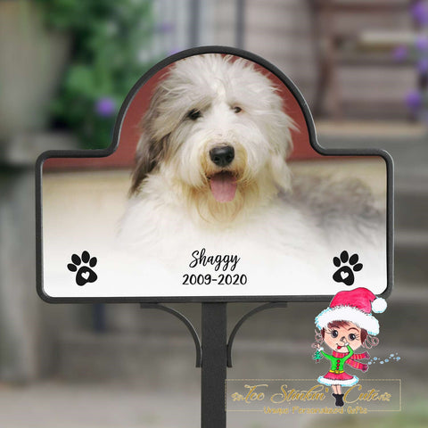 Personalized Custom Magnetic Pet Memorial Photo Yard Stake Family Animal