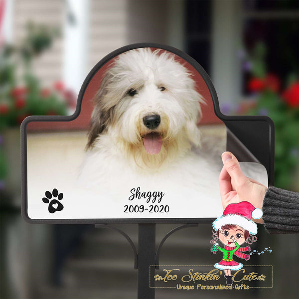 Personalized Custom Magnetic Pet Memorial Photo Yard Stake Family Animal