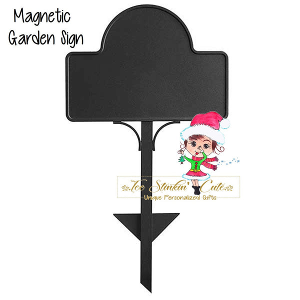 Personalized Custom Magnetic Yard Stake Merry Little Christmas Family Garden Sign