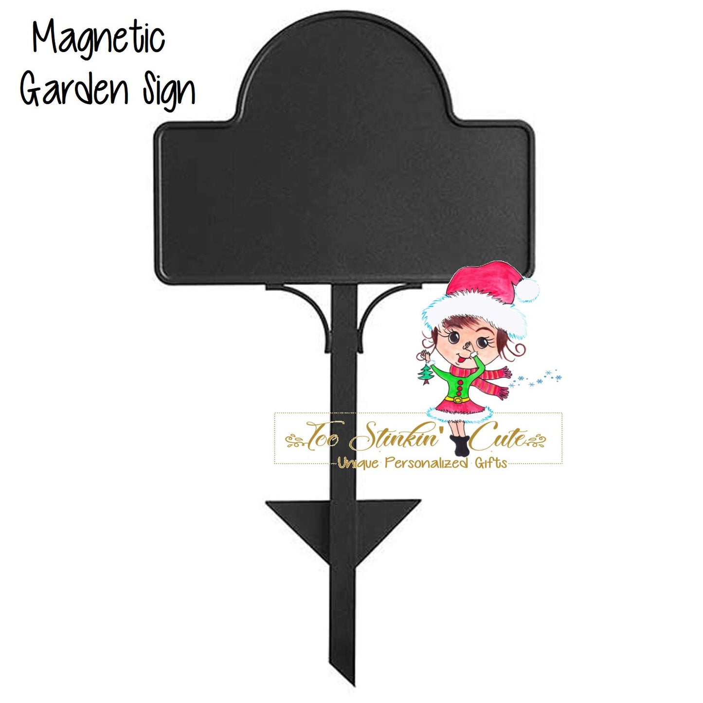 Personalized Custom Magnetic Yard Stake Floral Family Garden Sign