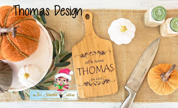 Personalized Handled Bamboo Serving Boards! 8 Amazing Designs! (Cutting Board/ Kitchen/ Chopping Block/ Cheese/ charcuterie board)