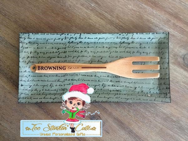 BVicHair 4 Wooden Spoons and Forks Set, Set Wooden Salad Spoons, Real  Housewives Gifts, Kitchen Gifts for Women, Handmade Gifts for Mother's Day,  Cute