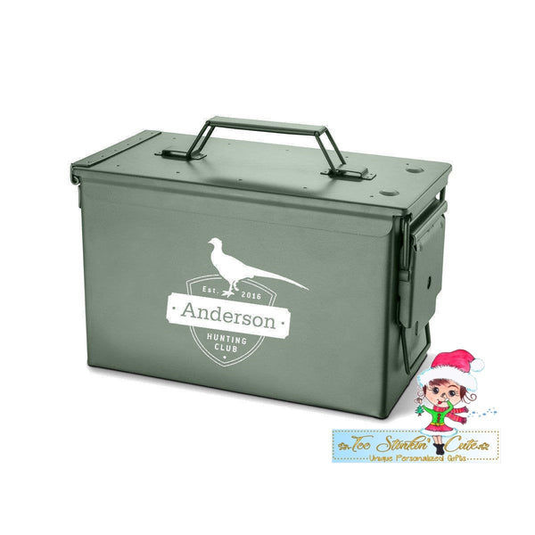Personalized Metal Ammo Box - Multiple Designs (Men, Grandpa, Dad, Papa, Fathers Day, Man Cave)