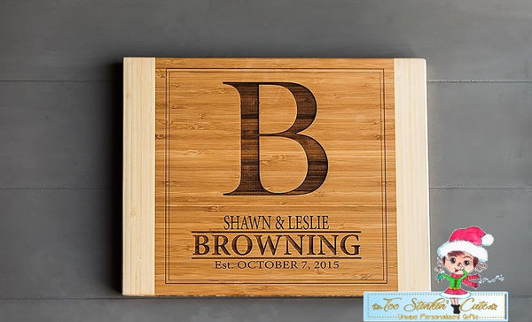 Personalized Bamboo Cutting Board 11x14 â€“ 11 Styles! (Cutting Board/ Kitchen/ Chopping Block/ Cheese/ charcuterie board)