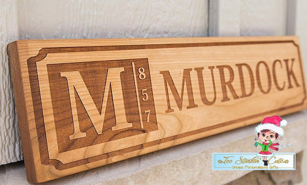 Custom Personalized Laser Engraved Wood House Address Signs 5"x20" (New Home, Move, Housewarming, Street)