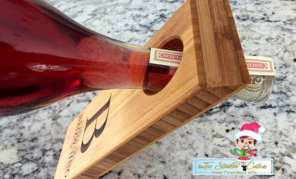 Personalized Wine Bottle Balancer Custom (Mothers Day, Mom, Grandma, Wine, Cork, Rack)