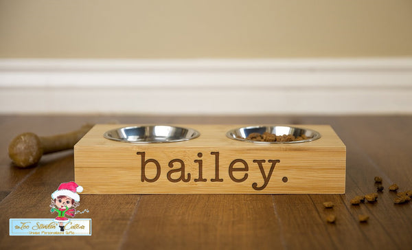 Dog and Cat Feeding Stands with Bowls Personalized Custom (Pet/ Furbaby/ Animal/ Puppy/Cat/Kitten)