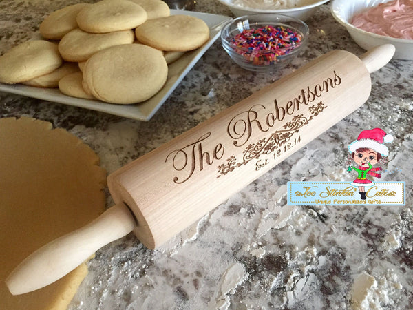 Custom Personalized Rolling Pins (Housewarming, Kitchen, Mothers Day, Mom, Grandma, Women)