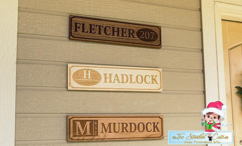 Custom Personalized Laser Engraved Wood House Address Signs 5"x20" (New Home, Move, Housewarming, Street)