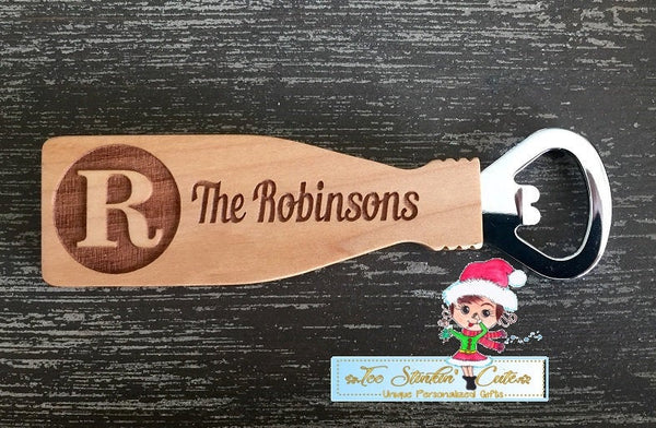 Custom Personalized Magnetic Bottle Openers (Housewarming, Father's Day, Bar, Man Cave, Men, Barware)