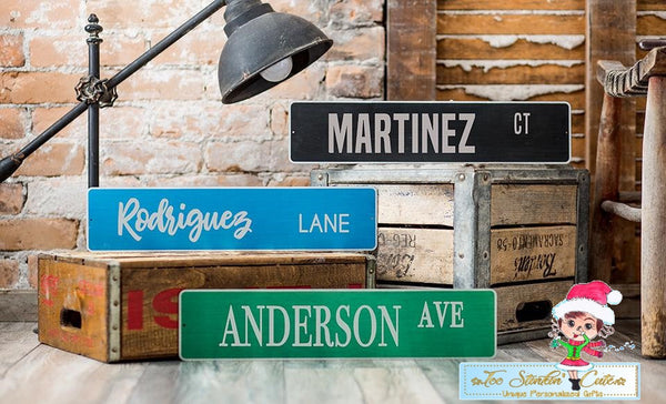Personalized Aluminum Street Signs (New Home, Move, Housewarming, Street, Family, Kids, Last Name)