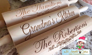Custom Personalized Rolling Pins (Housewarming, Kitchen, Mothers Day, Mom, Grandma, Women)