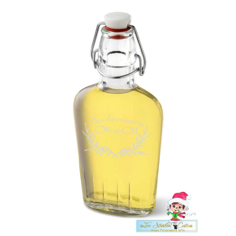 Personalized ANY MESSAGE Olive Oil Glass Bottle/ Custom Cooking Oil/ Unique Gift/ Kitchen Mom Mothers Day Grandma Chef