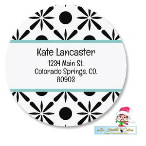 Custom Personalized Stately Round Address Labels/ Cute Girly Return Address