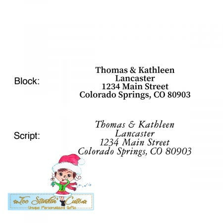 Custom Personalized Last Name Initial Round Address Labels