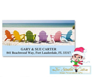 Custom Personalized Tropical View Address Labels/ Beach Ocean Return Address