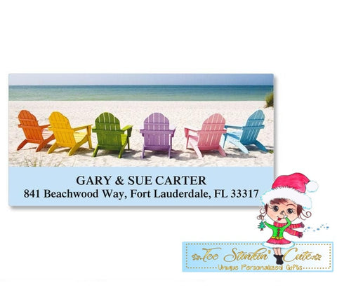 Custom Personalized Tropical View Address Labels/ Beach Ocean Return Address