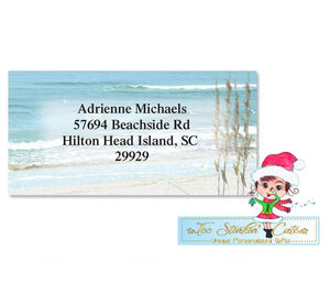 Custom Personalized Seashore Ocean Address Labels/ Beach Return Address
