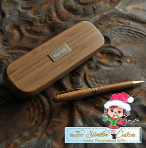 Personalized Custom Bamboo Pen Set (Housewarming, Father's Day, Bar, Man Cave, Men, Dad, Papa, Grandpa)