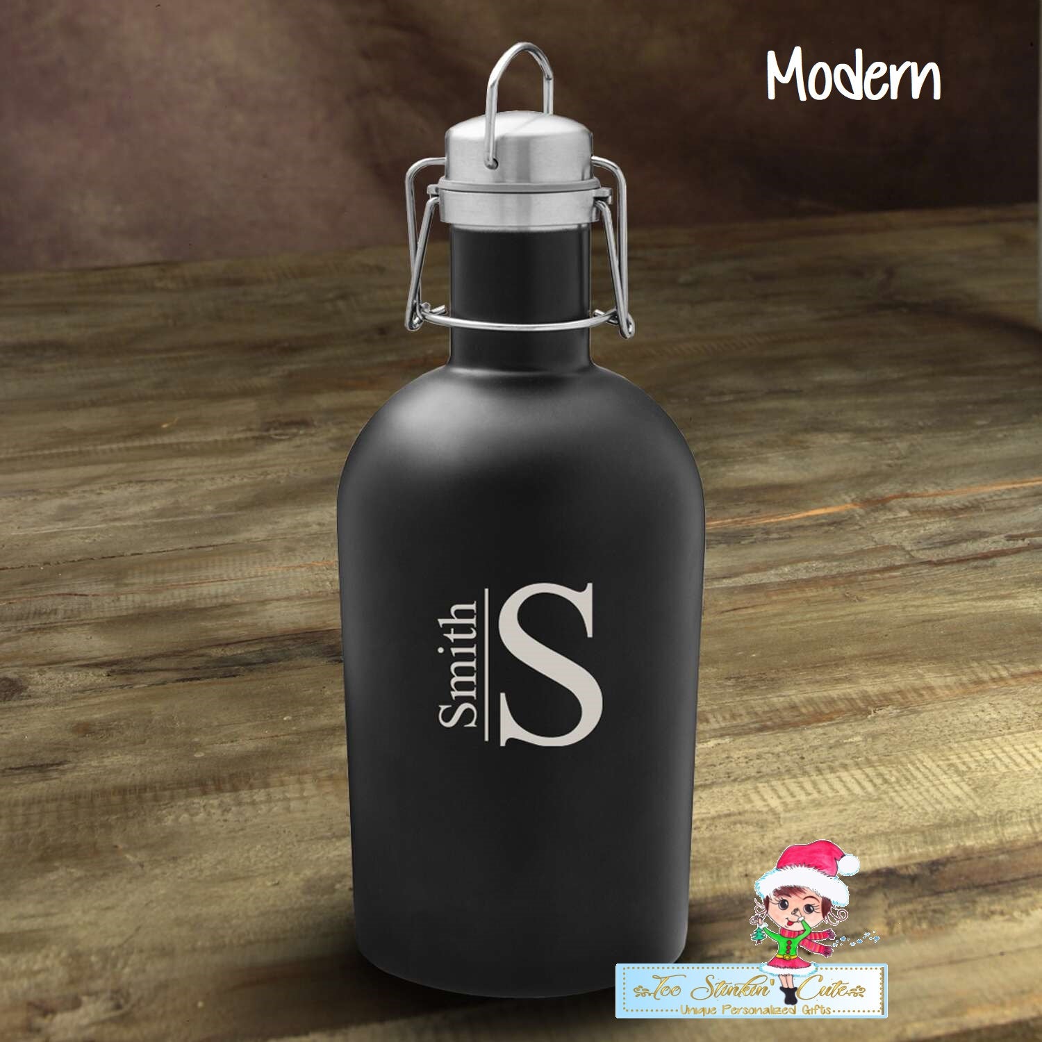 Personalized ANY NAME Growler Black 64 oz/  Custom Beer Growler/Beer Stainless Steel  Fathers Day Dad Boss Birthday Anniversary
