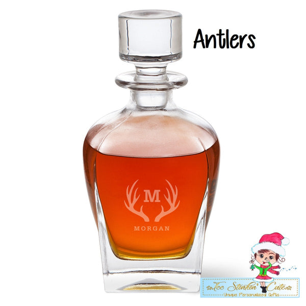 Customized Personalized  Whiskey Decanter/ Liquor Barware Bar Men Boss Executive Wedding Groom