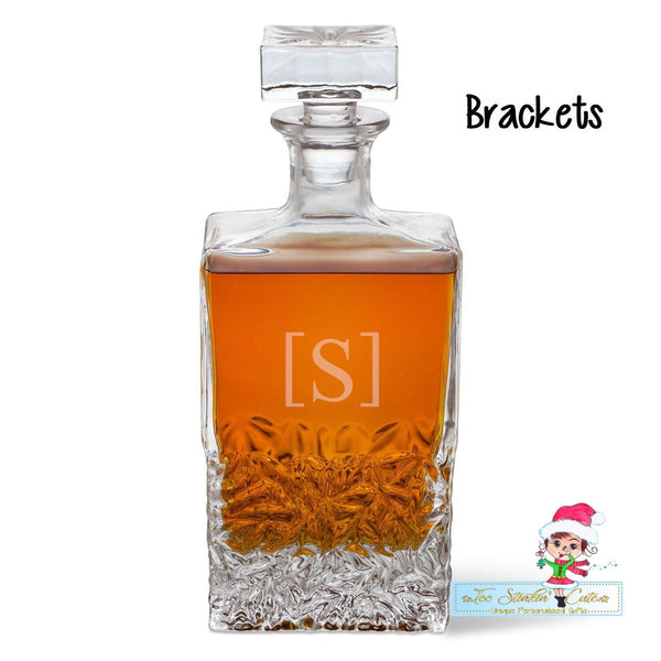 Personalized ANY NAME Rectangular 24 oz. Decanter Whiskey/ Custom Liquor/ Unique Gift/ Anniversary Bar Husband Men Boss