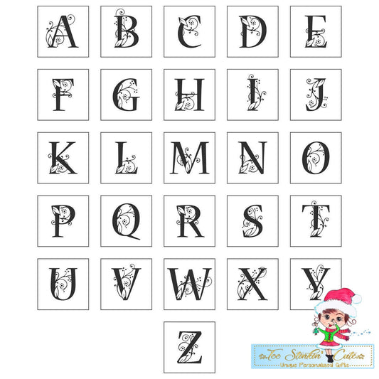 Custom Personalized Initial Round Address Label/ Elegant House Number