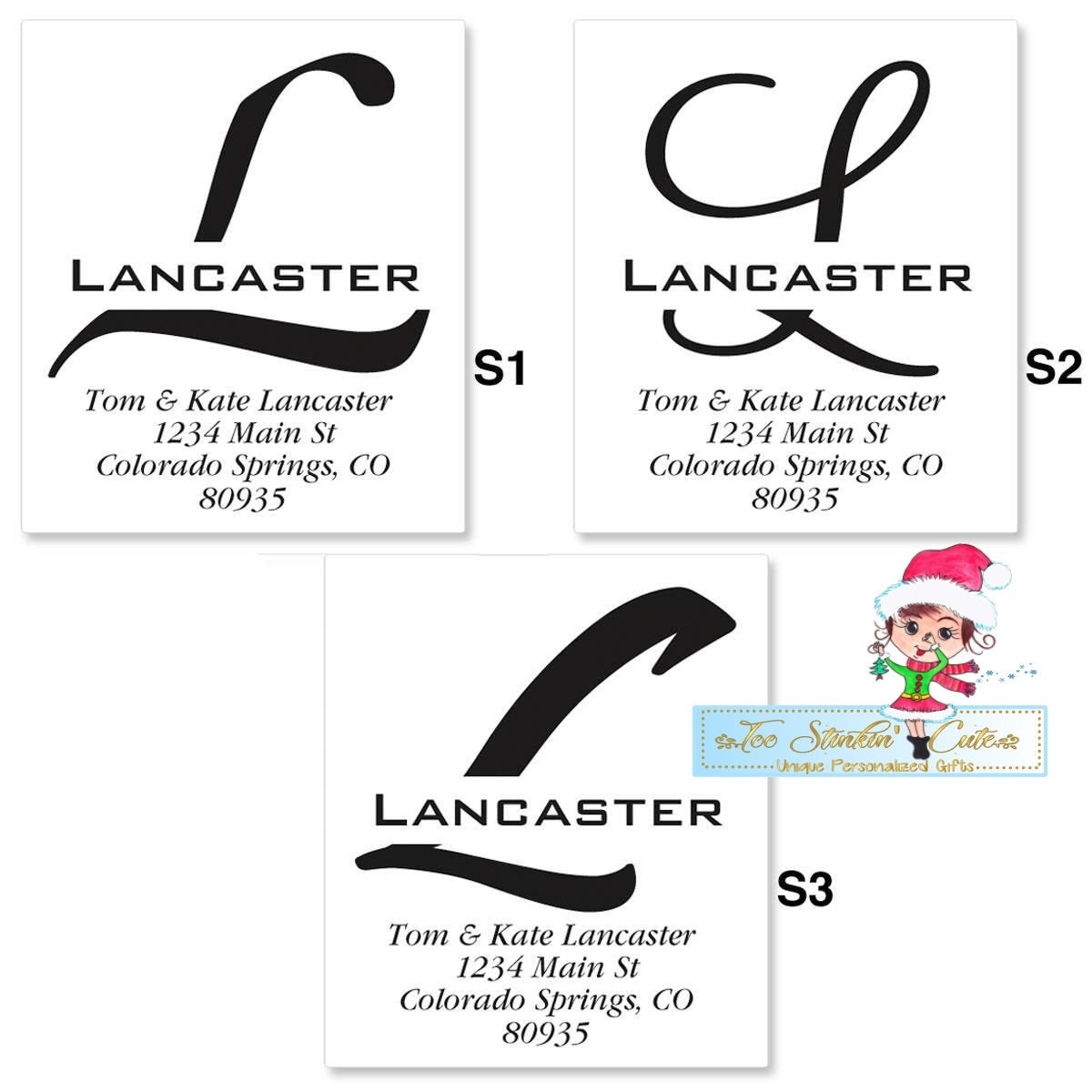 Custom Personalized Brushed Letter Address Labels/ Return Address