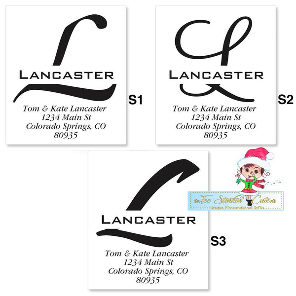Custom Personalized Brushed Letter Address Labels/ Return Address